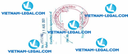 Result of Confirmation about tax amount paid to State Budget issued in Vietnam for use in Thailand on 11 08 2021