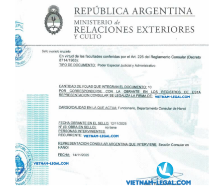 TUQ Việt Nam dùng tại Argentina