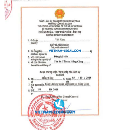 Thư ủy quyền và đky kinh doanh Hongkong dùng tại VN