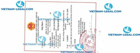 Legalization Result University Academic Transcript in UK for use in Vietnam on 23 03 2020