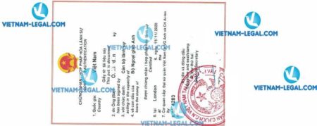 Legalization Result of Bachelor of Science Degree in UK for use in Vietnam on 11 11 2020