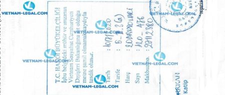 Legalization Result of Exporter Registry Form in Vietnam use in Turkey No 476 on 10 07 2020