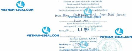 Legalization Result of Marriage Certificate Extract issued in Vietnam for use in Germany on 11 03 2020