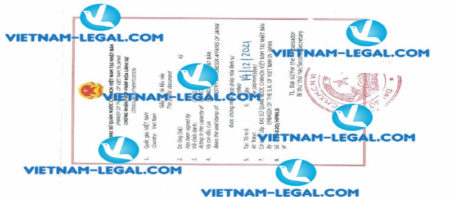 Legalization result of Certificate of Working Experience issued in Japan for use in Vietnam on 14 12 2021