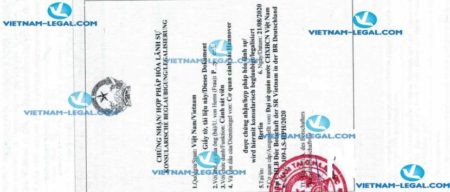 Result of Certificate of Capacity to Contract Marriage issued in Germany for use in Vietnam on 21 08 2020