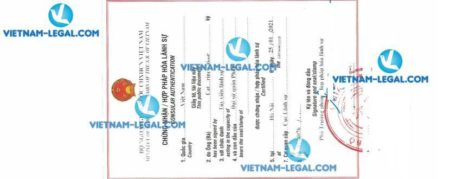 Result of Company Authorization Letter issued in France for use in Vietnam on 25 01 2021