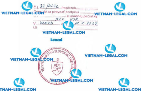 Result of Criminal Record Check issued in Vietnam for use in Slovakia on 11 01 2022