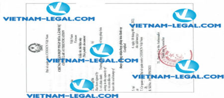 Result of Letter of Authorization issued in the United States for use in Vietnam on 18 08 2021