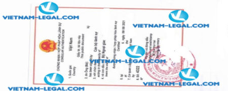 Result of Work Experience Certificate no 4322 issued in UK for use in Vietnam on 09 08 2021