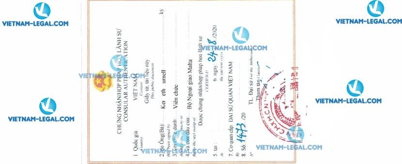 Legalization of GMP of Malta for use in Vietnam