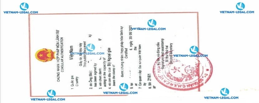 Result of Certificate of Incorporation issued in BVI for use in Vietnam on 20 05 2021 v