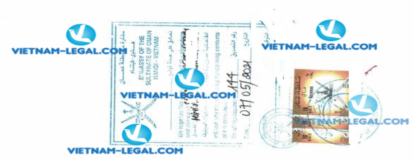 Result of Certificate of manufacturing issued in Vietnam for use in Oman on 07 05 2021