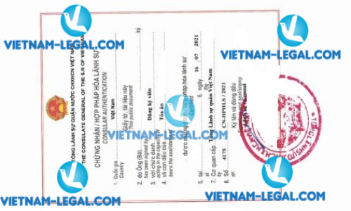 Result of Experience Confirmation no 4175 issued in China for use in Vietnam on 16 07 2021