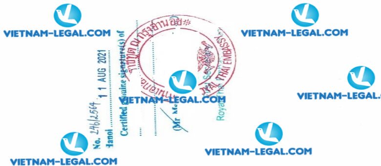Result of Foreign Contractor Tax Return issued in Vietnam for use in Thailand on 11 08 2021