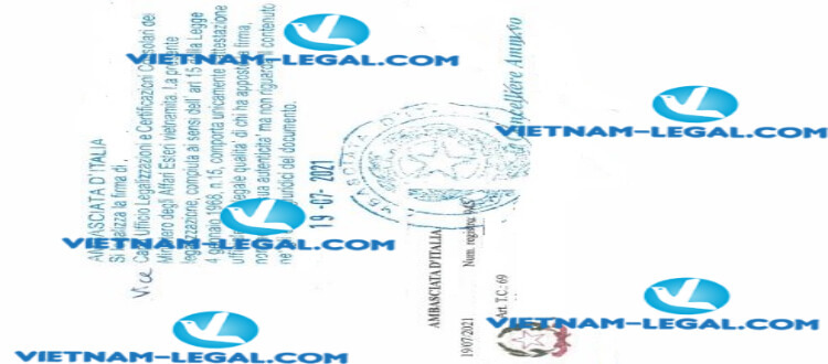 Result of List of Member Information issued in Vietnam for use in Italia on 19 07 2021