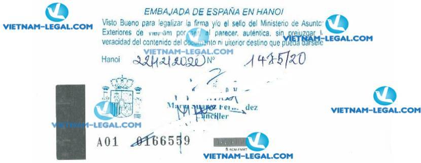 Result of Power of Attorney issued in Vietnam for use in Spain on 22 12 2020